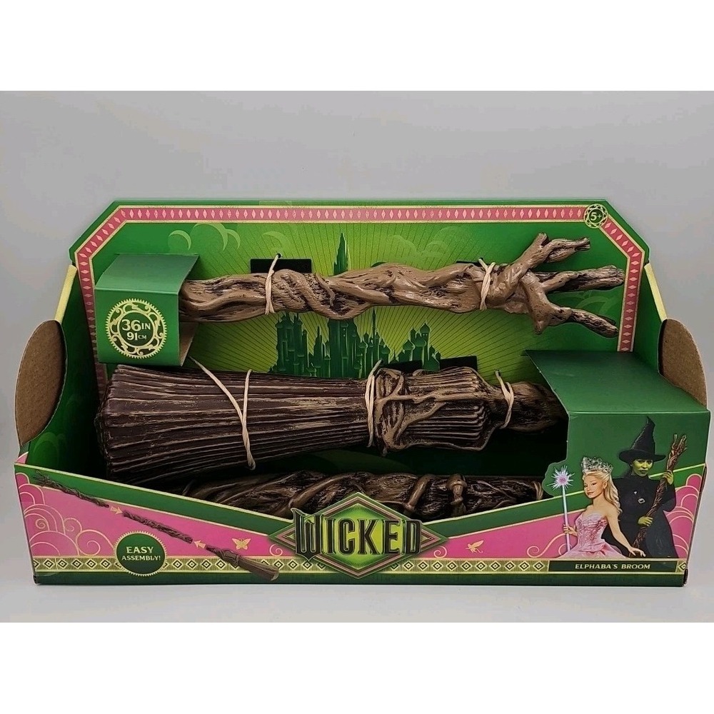 Elphaba's Broom 36" Wicked Witch Halloween Wizard of Oz Costume Cosplay New‎